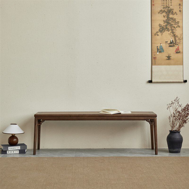 叙木新中式长凳实木长条凳黑胡桃长条凳餐桌凳卧室床尾凳家用凳子,住宅家具,床尾凳/长凳,淘宝优惠券,粉丝福利购,淘宝优惠卷