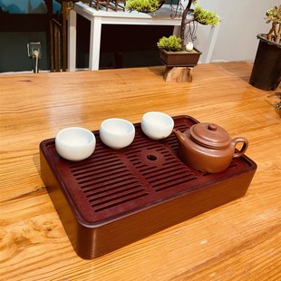电木干泡台素盘储水茶盘家用干湿两用茶台双层精美轻奢小型简易
