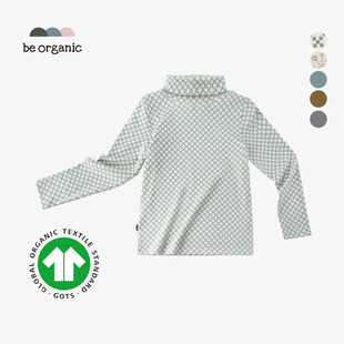 长袖 高领衫 儿童GOTS认证有机棉上衣打底T恤秋冬新 organic