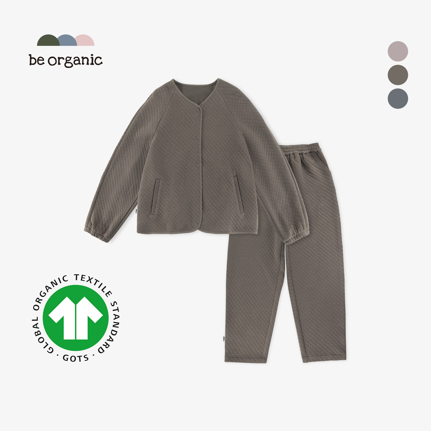 夹棉套装成人有机棉外套长裤