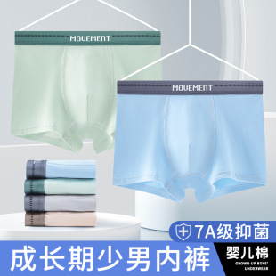 中大童胖童平角褲 純棉抑菌男童發育期初中高中生四角褲 青少年內褲