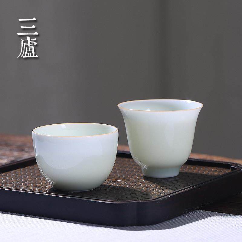 三庐 景德镇白瓷茶杯纯手工影青薄胎品茗杯小客杯主人杯功夫茶具,餐饮具,茶杯,淘宝优惠券,粉丝福利购,淘宝优惠卷