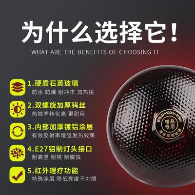 保温灯猪用养殖场专用取暖灯泡宠物小鸡育雏保温灯兽用保暖灯仔猪