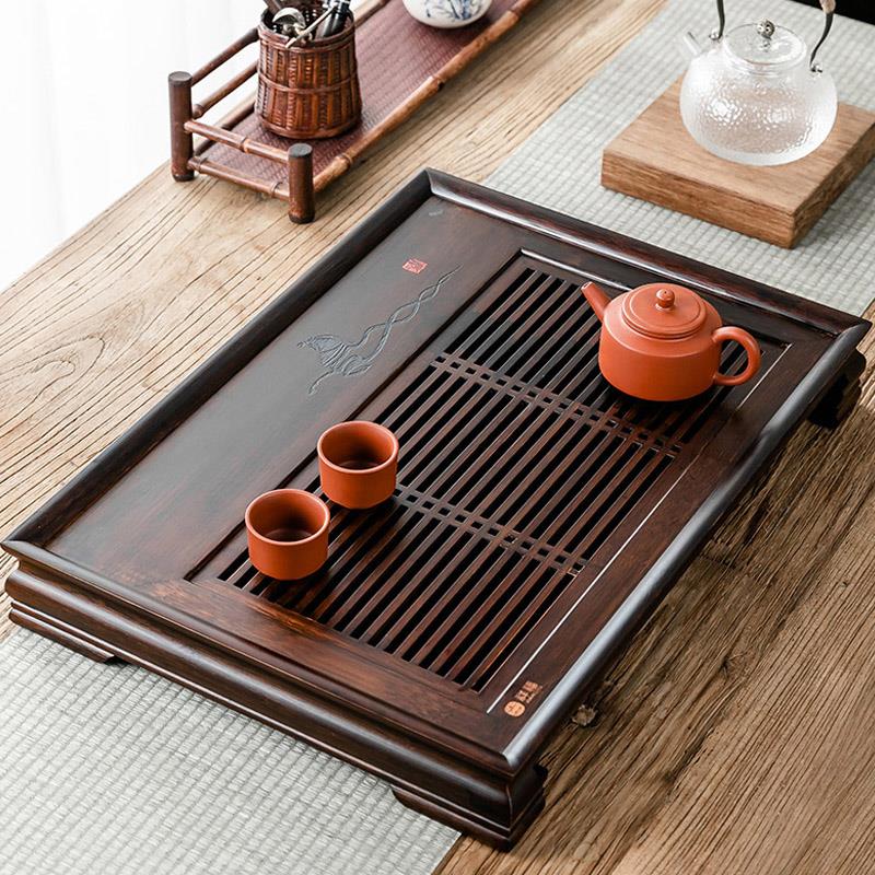 琨德重竹茶盘家用竹制茶台茶托简约储水排水托盘实木茶海功夫茶具