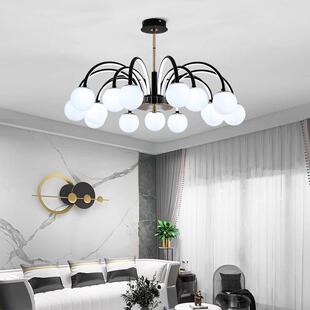 北欧客厅吊灯2024新款现代简约网红灯具大气轻奢高档超亮大厅主灯