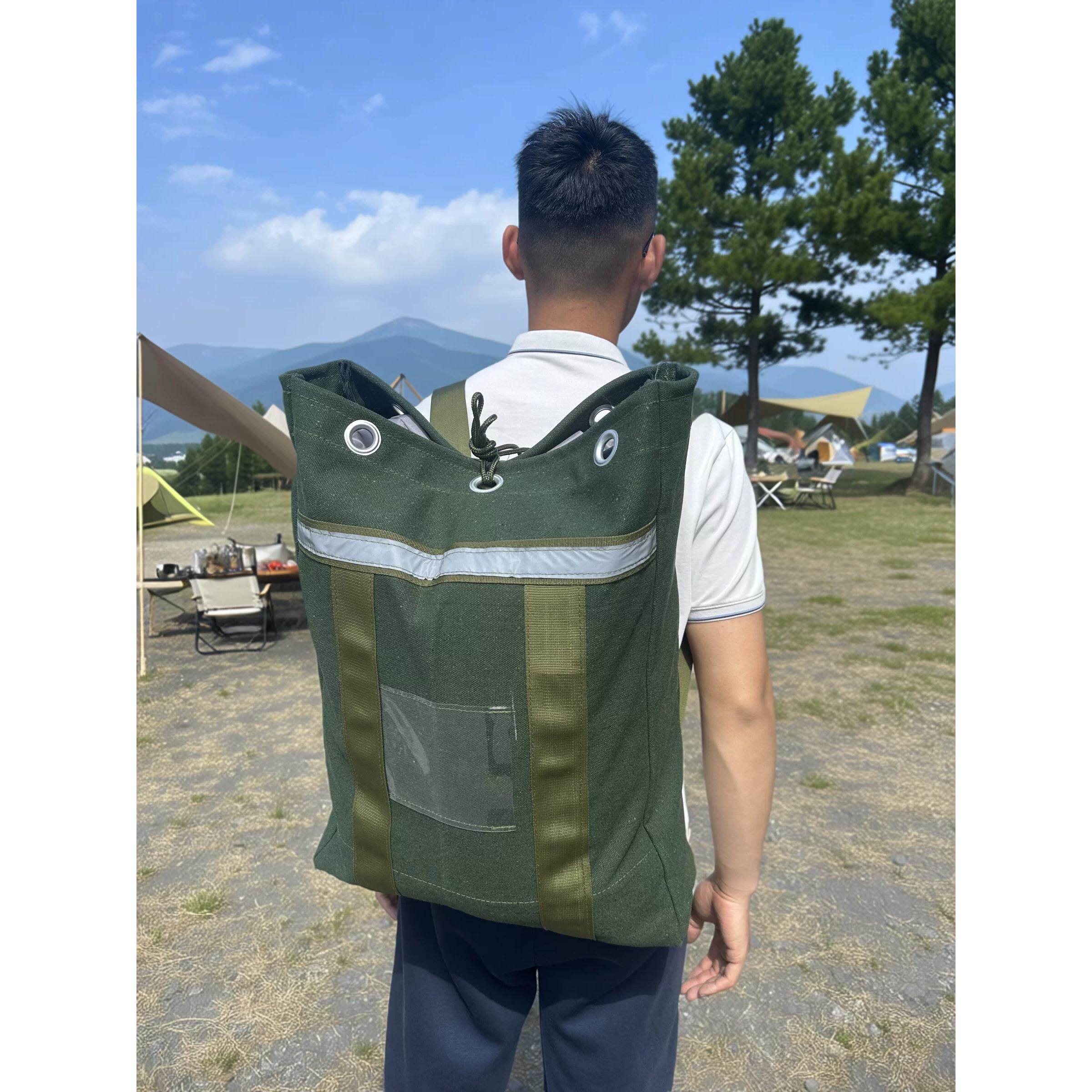 加厚帆布包耐磨锁扣手提包防盗拉链提款包多功能五金工具包
