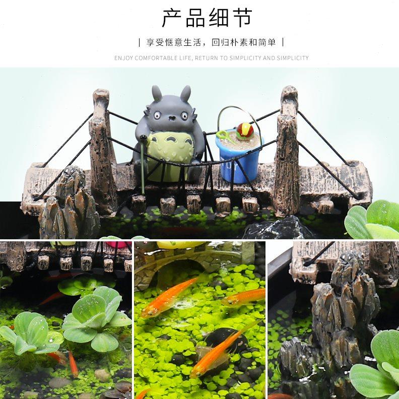 紫砂盘生态缸生态瓶鱼办公室盆栽创意DIY微景观浮萍水培植物垂钓
