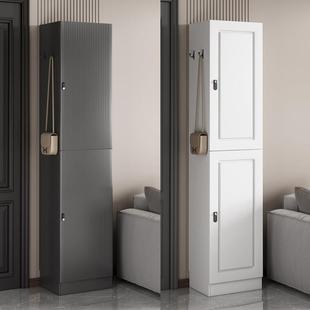 带锁小鞋柜家用门口外楼道窄高夹缝立式电梯口加高门外走廊密码锁