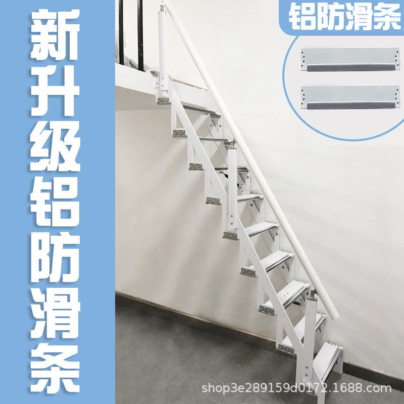 订置折叠靠墙梯子阁楼伸缩楼梯室内外折叠升降梯子贴墙折叠楼梯