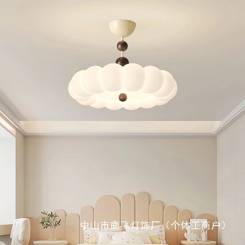 法式奶油风中古简约卧室吸顶灯