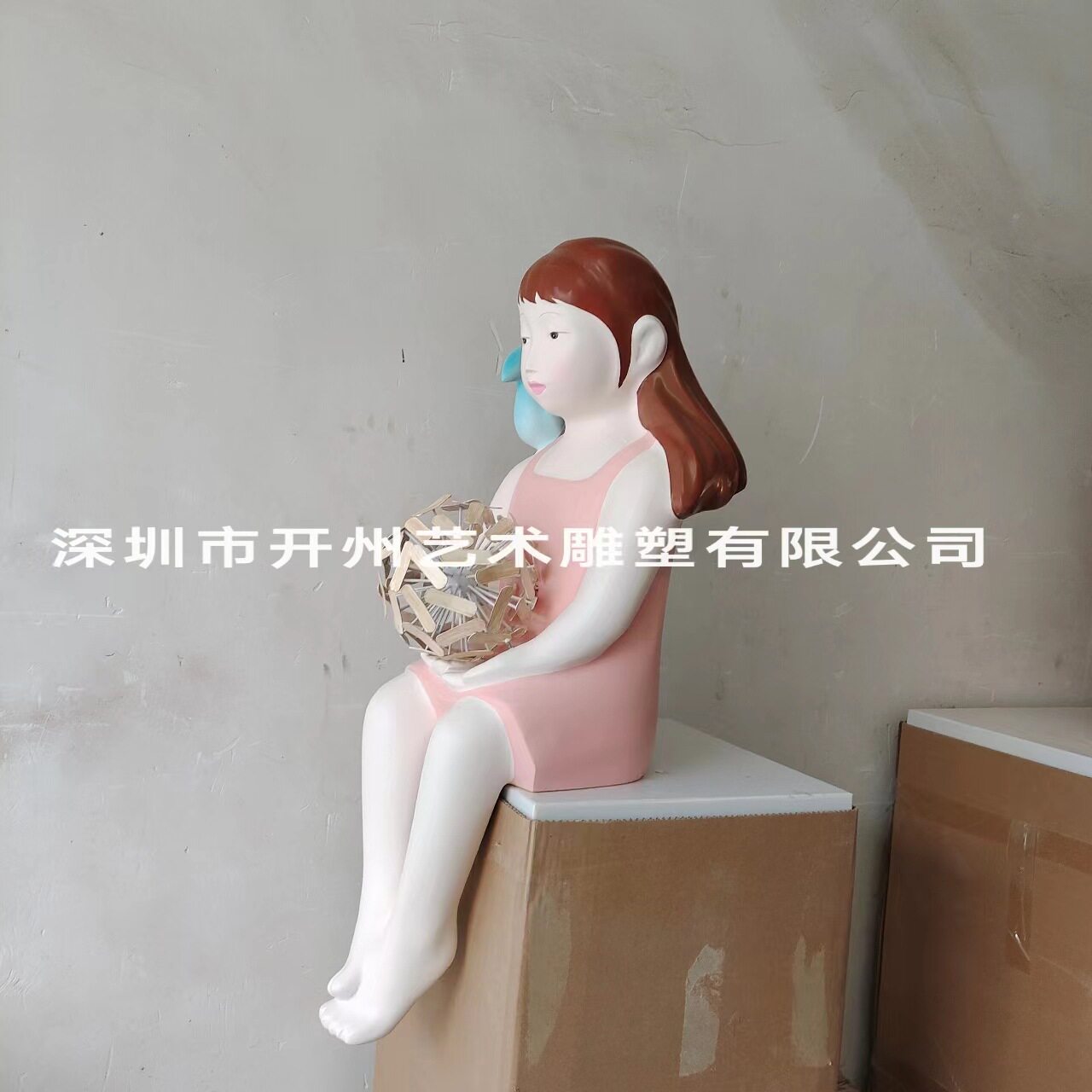 创意抽象人物迎宾落地雕塑摆件