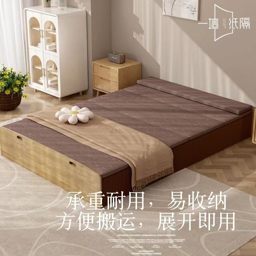 折叠床办公室午休单人床小户型风琴伸缩床多功能双人沙发床省空间