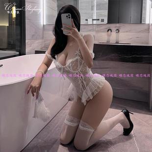內(nèi)衣女情調(diào)高級感性感吊帶睡裙蕾絲內(nèi)褲 套 情侶趣味睡衣褲 2024爆款