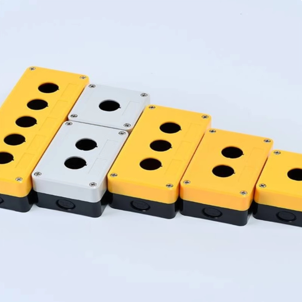 ZHA21-1孔 2孔 3孔 4孔 5孔-W/Y黄 白塑料按钮盒