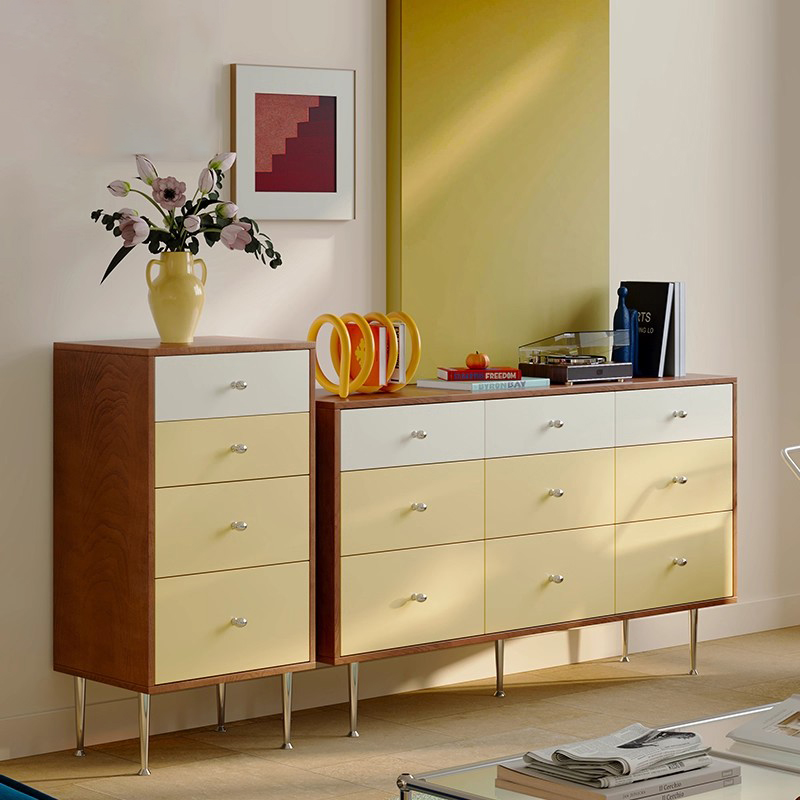 中古风实木斗柜定制储物柜六斗柜