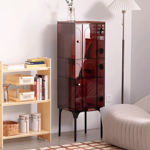 亚克力储物柜创意设计师款小窄柜