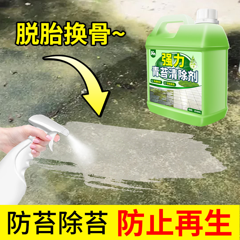 水泥地面青苔清除剂专用克星青石板石材清洁剂强力除苔藓专用陆