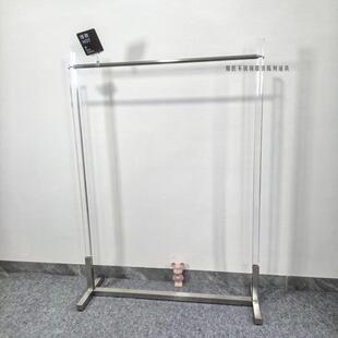 服装店压克力落地架水晶中岛架不锈钢陈列架女装挂衣服展示架