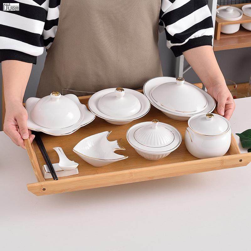 月子餐餐具妇产家庭有盖碗盘一人汤杯月子中心俱乐部陶瓷餐具,餐饮具,盘,淘宝优惠券,粉丝福利购,淘宝优惠卷