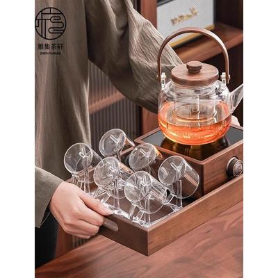 雅轩玻璃煮茶壶养生泡茶壶围炉煮茶电陶炉新款煮茶器煮茶炉套装