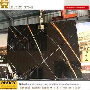 劳伦黑金天然大理石设计高端家装定制楼梯背景墙家私台面板茶几