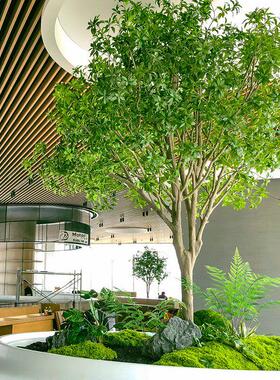高端马醉木模拟植物窗景室内装饰树彷生绿色植物大型人工树简约景