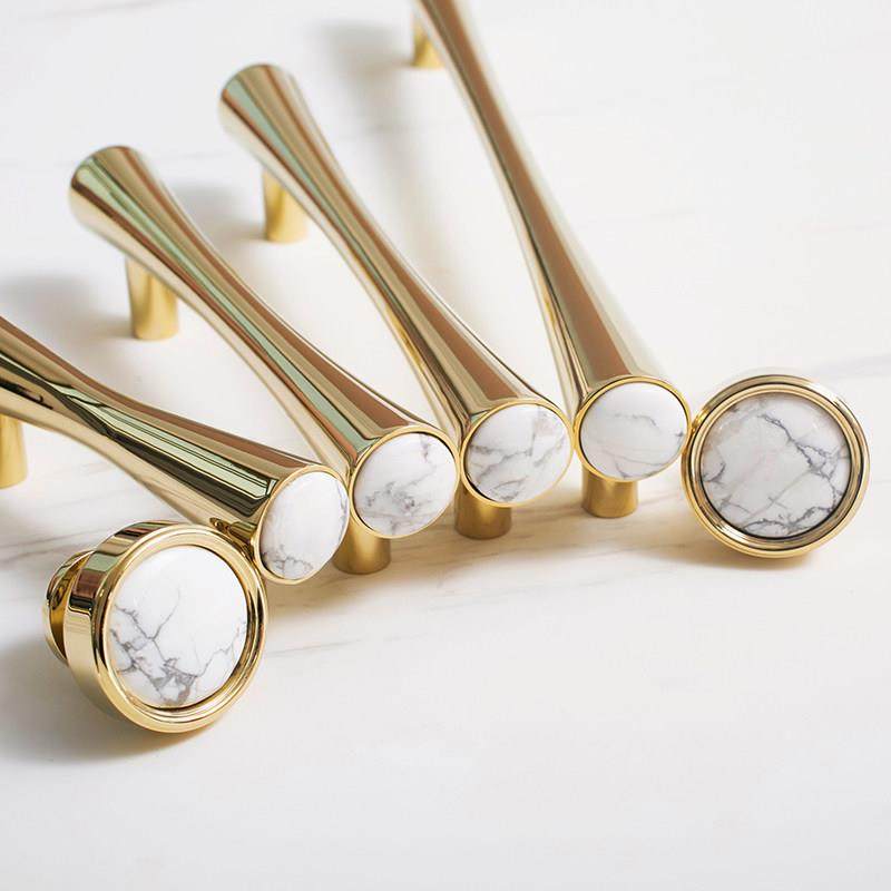 INDOORS原创设计法式轻奢柜门把手衣柜鞋柜抽屉黄铜白松石长拉手,基础建材,小拉手,淘宝优惠券,粉丝福利购,淘宝优惠卷