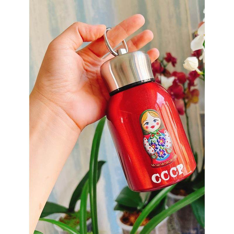 300毫升俄罗斯风cccp316不锈钢内胆套娃图保温杯学生办公室直饮杯