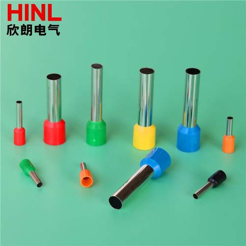 黄铜VE0508管型预绝缘冷压端子 欧式针形管形接线端头插针线鼻子