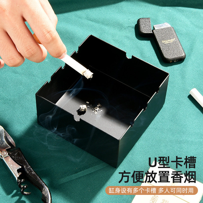 不锈钢方形烟灰缸网咖KTV餐厅广告礼品创意烟灰缸刻字定制LOGO
