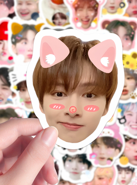 210张SEVENTEEN大头贴纸新款可爱高颜值次人应援周边桌面防水贴画