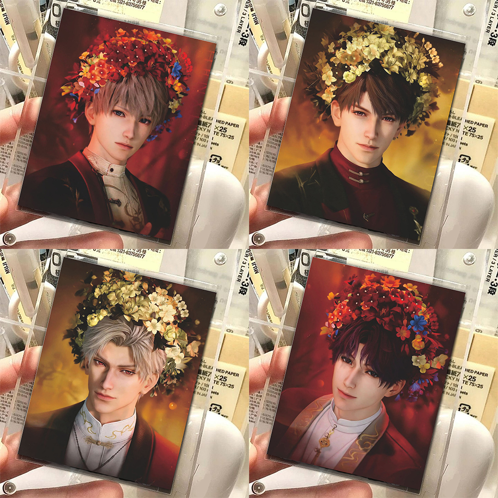 18张恋与深空簪花拍立得高颜值秦彻祁煜沈星回黎深夏以昼卡片装饰