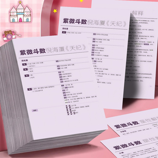 紫徽斗数星性解释星相学倪海厦天纪贴纸国学知识古人智慧传承贴画