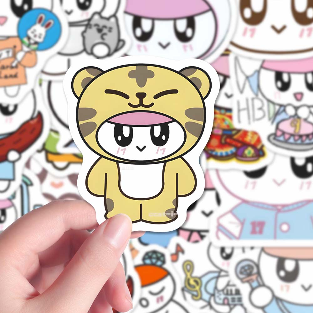 140张蹦蹦表情包可爱卡通seventeen周边克拉专属应援贴纸装饰手账