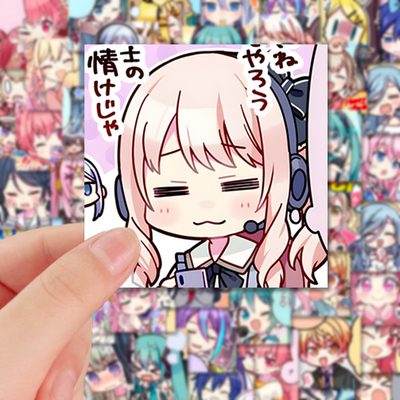 可爱pjsk贴纸世界计划镜音铃初音周边二次元贴画diy手机壳电脑