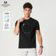 黑金系列轻奢圆领T恤男25夏季 Mangano曼加龙 植绒短袖 长绒棉