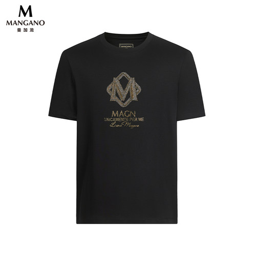 mangano字母logo短袖T恤男