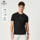 黑金系列轻奢 短袖 长绒棉 刺绣圆领T恤25夏季 男 Mangano曼加龙