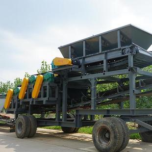 阶梯式泥石分离机移动式土石分离设备滚轴筛砖头水泥块分离设备