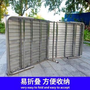收纳床 不锈钢折叠床加密无缝经济型家用办公室出租屋午休床便携式