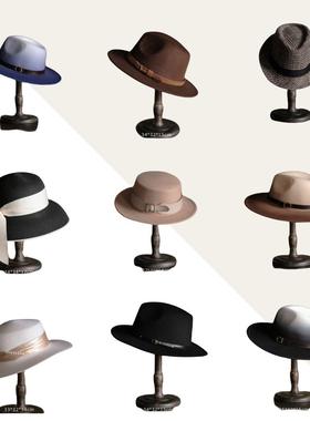 【覆古绅士帽子合集】样板间男女帽小香风优雅爵士礼帽衣帽间摆件