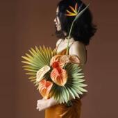 ins现代风彷真花束花插婚庆旅拍道具手捧花家居装 饰品软装 摆设