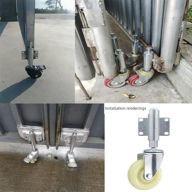 门降支撑轮不锈钢静音门弹簧2轮3英寸4英寸5英寸伸缩可调减震通用