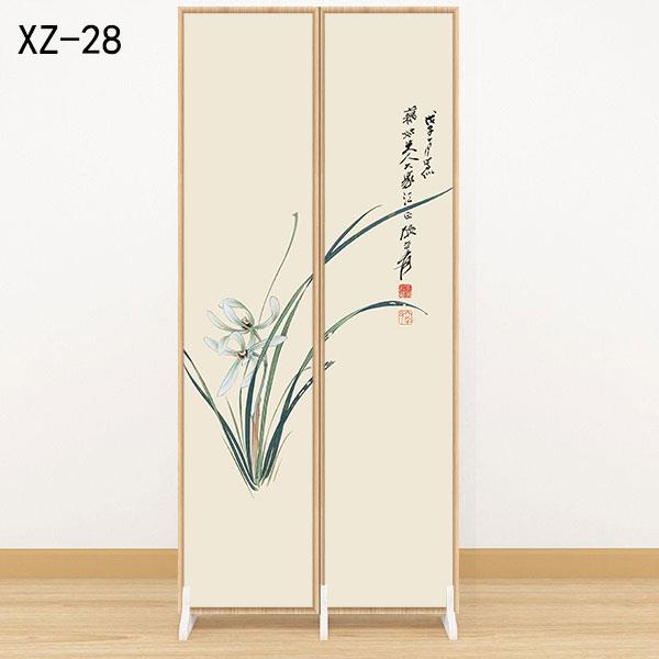 入户玄关隔断中式小屏风隔断正对入户门中式移门床头柜双面茶室屏