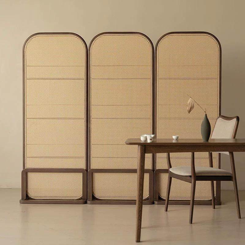日本藤屏风实木客厅隔断可移动阻挡小公寓入口简单书架座椅屏风,住宅家具,座屏,淘宝优惠券,粉丝福利购,淘宝优惠卷