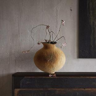 UNICER|冯哲元粗陶灼色景德镇陶瓷花器侘寂家居插花瓶摆件民宿