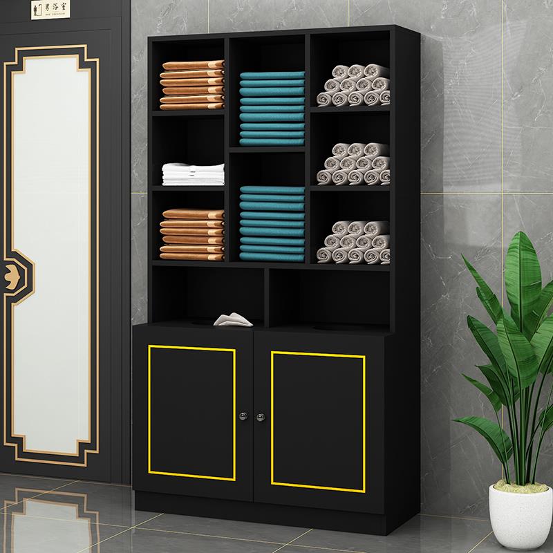 木质毛巾柜美发店理发店专用浴室洗车发廊美容院化妆品储物柜货柜