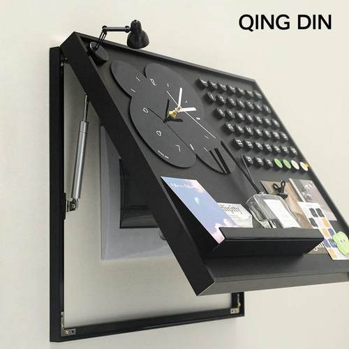 电表箱装饰画2025新款配电箱装饰画带钟表磁吸电箱遮挡盖板免打孔