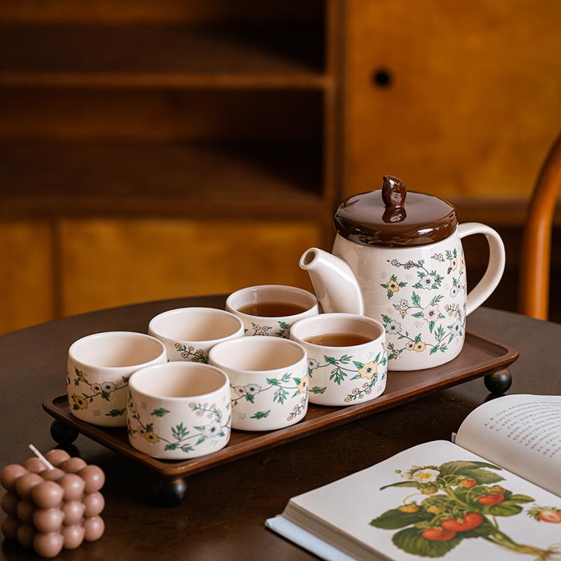 乔迁新居陶瓷水具套装茶具家用客厅结婚杯具水杯水壶茶壶茶杯礼物