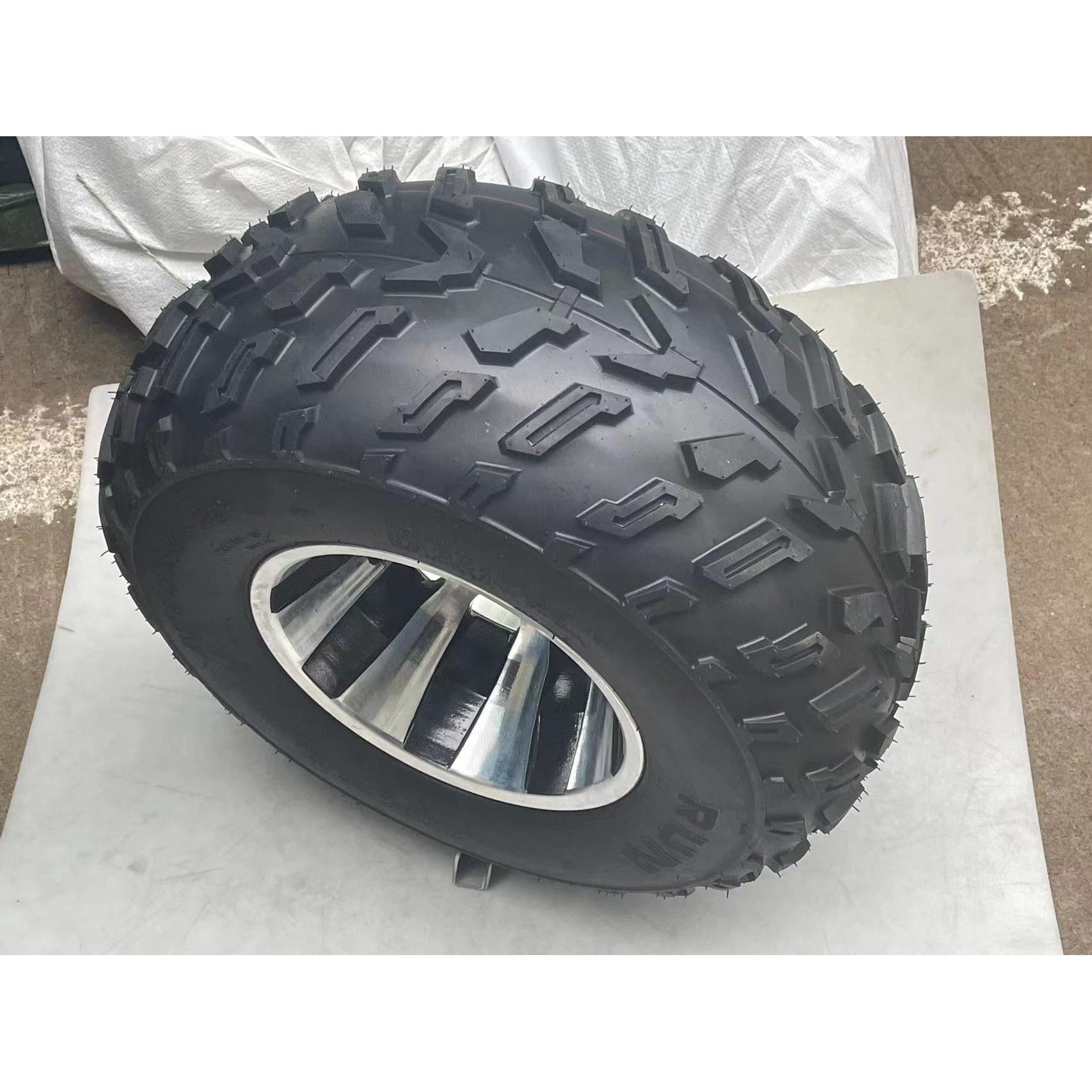 四轮沙滩车卡丁车摩托配件23x7-10 22x10-10寸越野RUN轮胎铝轮毂